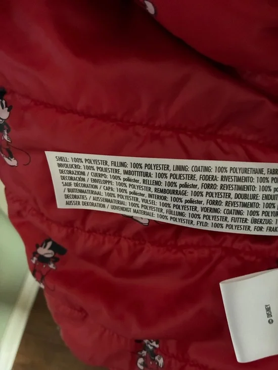 Disney Red Quilted Jacket with Character Print - Picture 8 of 8